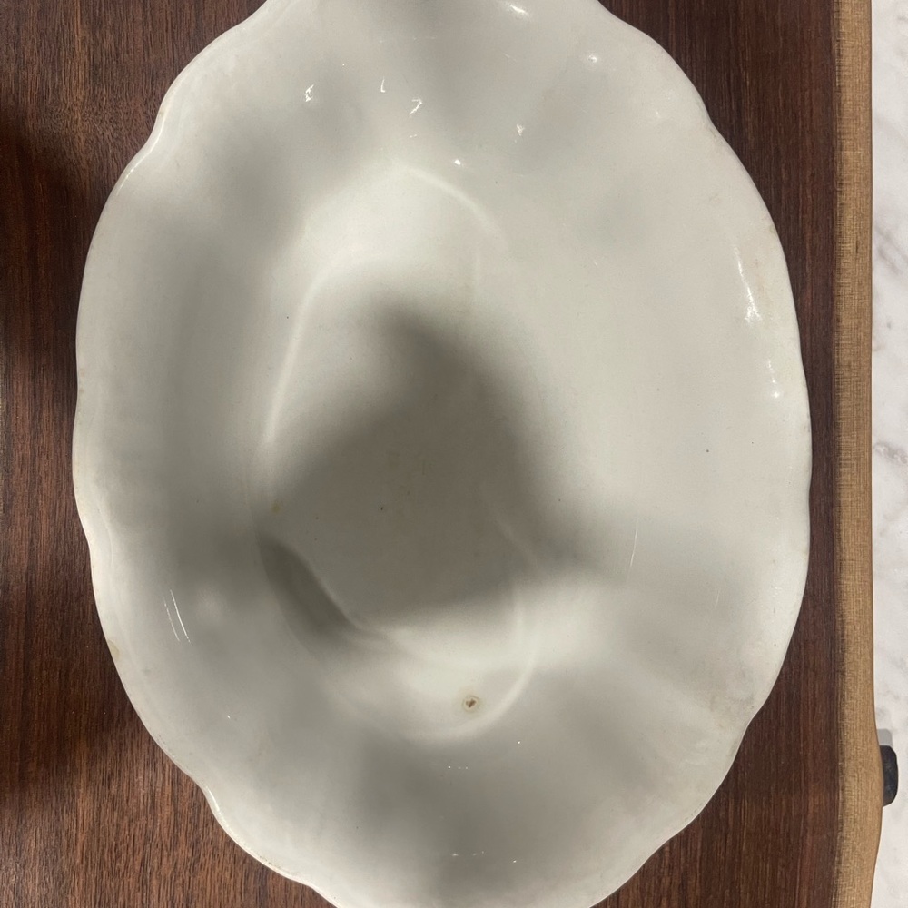 Elegant White Ceramic Serving Bowl